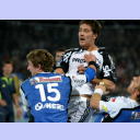 Martin Strobel blockt Marcus Ahlm.