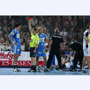 Rote Karte nach Foul an Nikola Karabatic.