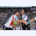 Oscar Carlen und Nikola Karabatic.