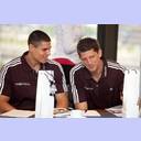 Saisoner�ffnungspressekonferenz 2010: Milutin Dragicevic und Daniel Kubes.