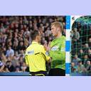 Johannes Bitter in Diskussion mit dem Schiedsrichter.