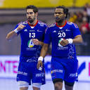 WM 2013: FRA-TUN: Nikola Karabatic und Cedric Sorhaindo.
