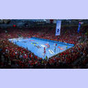 Die ausverkaufte Veszprem-Arena.