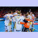 Jubel nach dem Erreichen des Final-Fours.