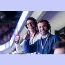 EM 2014: DEN-ESP: Kim Andersson als TV-Experte.